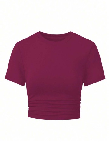 Tricou Shein, vișiniu