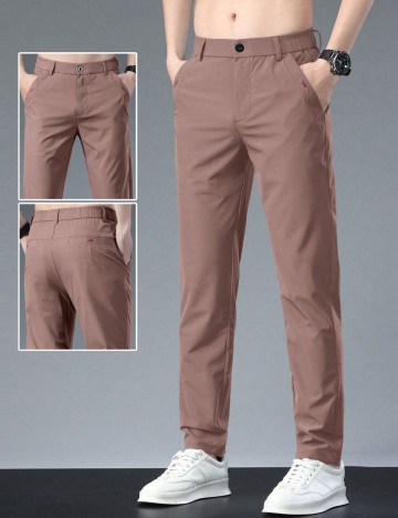 Pantaloni MANFINITY by Shein, maro