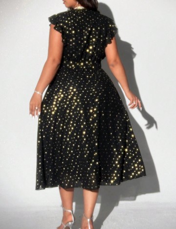 Rochie midi Shein Curve+, negru