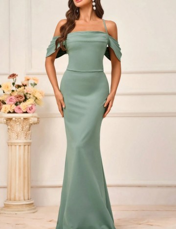 Rochie maxi Shein Curve+, verde