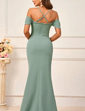 Rochie maxi Shein Curve+, verde