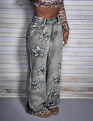 Jeans Shein Curve+, albastru