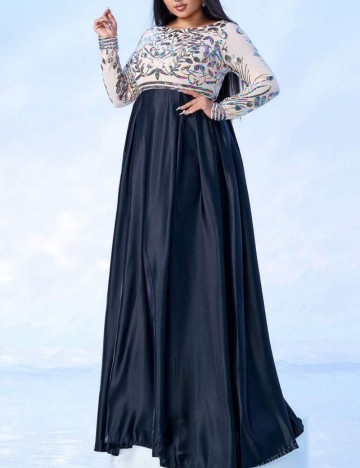 Rochie de ocazie Shein Curve+, mix culori