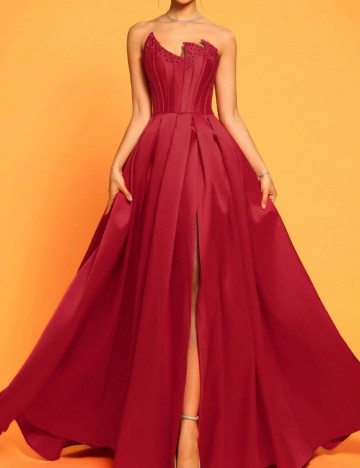 Rochie de ocazie Shein, vișiniu