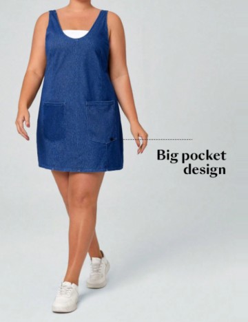 Rochie mini Shein Curve+, albastru