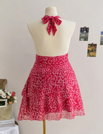 Rochie mini Shein Curve+, roz