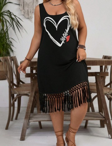Rochie midi Shein Curve+, mix culori