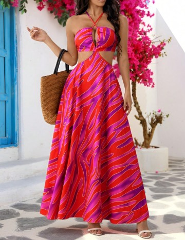 Rochie maxi Shein, mix culori