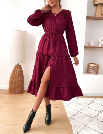 Rochie midi Shein, vișiniu