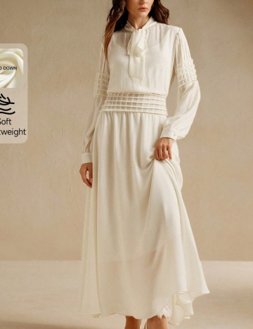 Rochie maxi Shein, crem