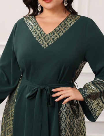 Rochie midi Shein Curve+, verde