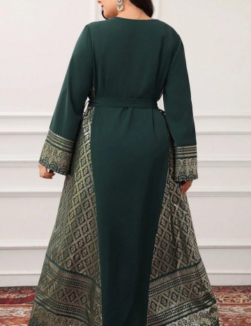 Rochie midi Shein Curve+, verde