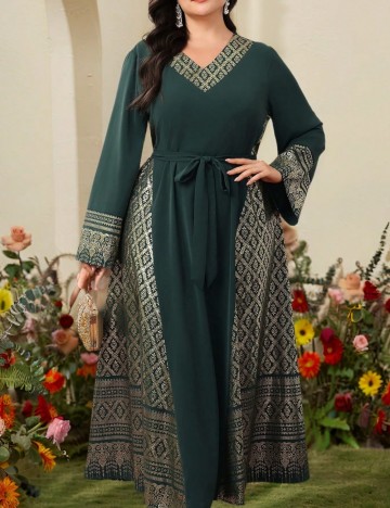 Rochie midi Shein Curve+, verde
