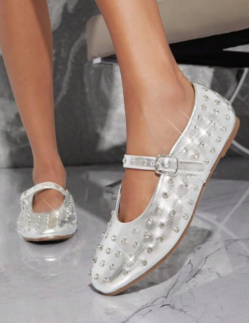Pantofi Shein, argintiu