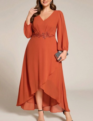 Rochie maxi Shein Curve+, cărămiziu