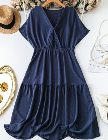 Rochie midi Shein Curve+, albastru