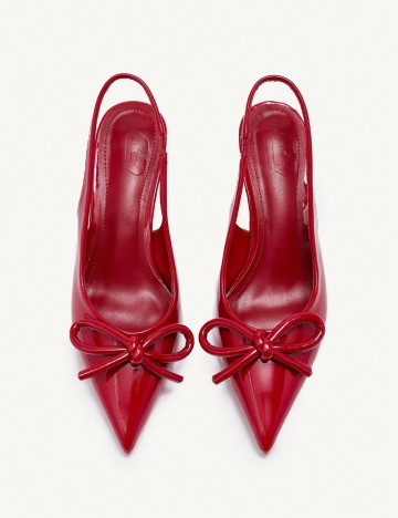 Pantofi cu toc CUCCOO by SHEIN, roșu