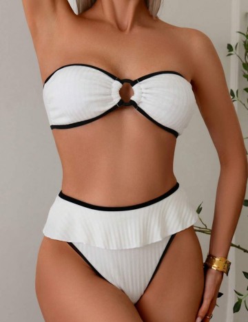 Costum de baie Shein, alb