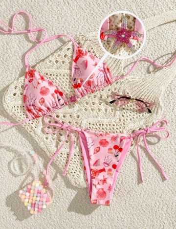 Costum de baie Shein, mix culori