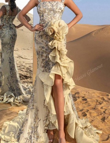 Rochie de ocazie Shein, crem