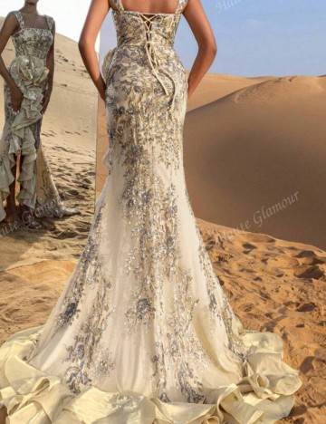 Rochie de ocazie Shein, crem