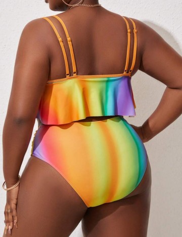 Costum de baie Shein Curve+, mix culori