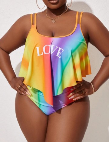 Costum de baie Shein Curve+, mix culori