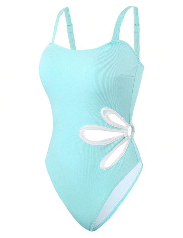 Costum de baie întreg Shein, albastru