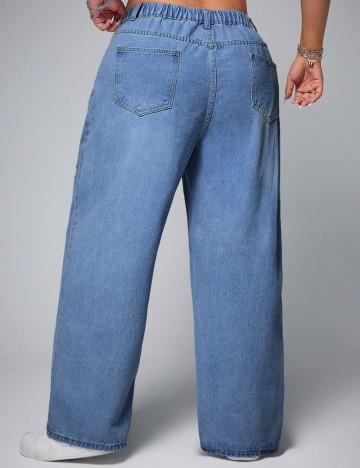 Jeans Shein Curve+, albastru