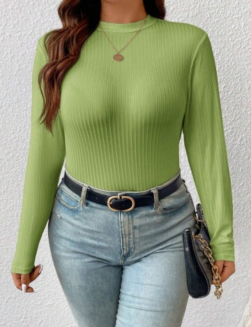 Bluză Shein Curve+, verde