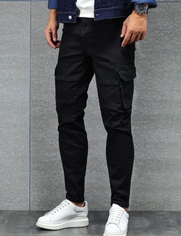 Jeans MANFINITY by Shein, negru