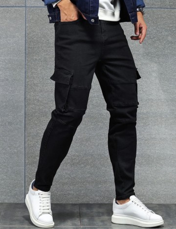 Jeans MANFINITY by Shein, negru