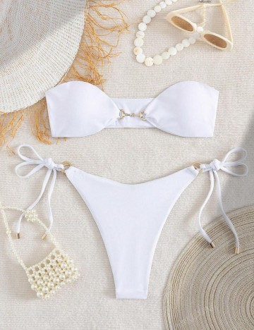 Costum de baie Shein, alb