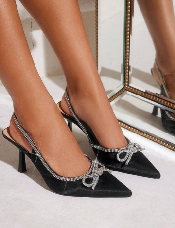 Pantofi cu toc CUCCOO by SHEIN, negru