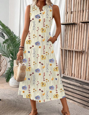 Rochie maxi Shein, mix culori