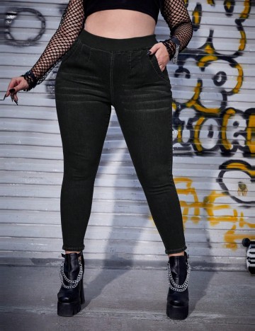 Jeans Shein Curve+, negru