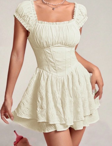 Rochie mini Shein, crem