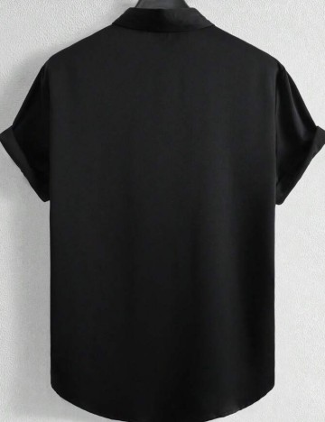 Cămașă cu mânecă scurtă MANFINITY by Shein, negru