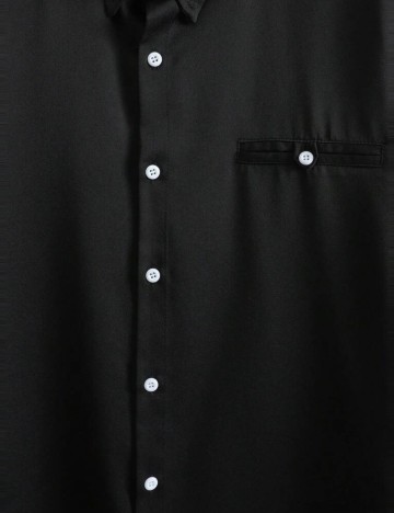 Cămașă cu mânecă scurtă MANFINITY by Shein, negru
