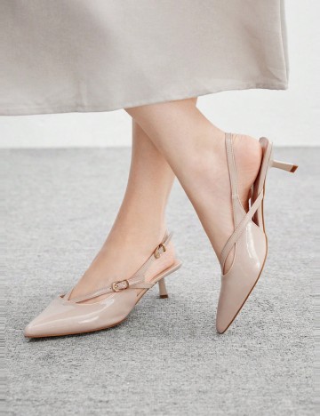 Pantofi cu toc Shein, bej