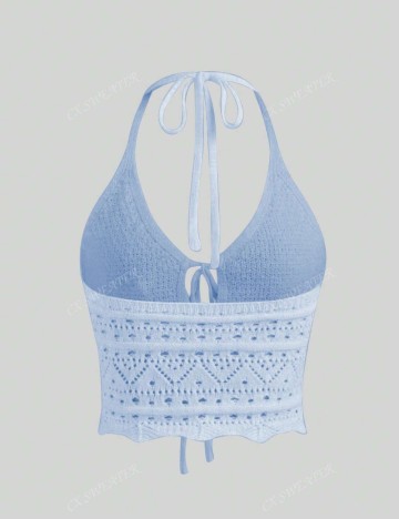 Top Shein, albastru