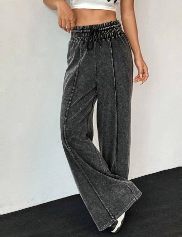 Pantaloni Shein Curve+, gri