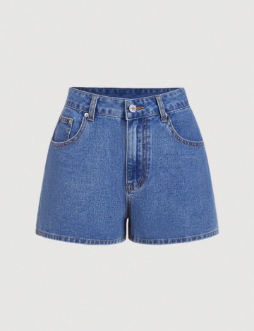 Pantaloni scurți de blugi Shein, albastru