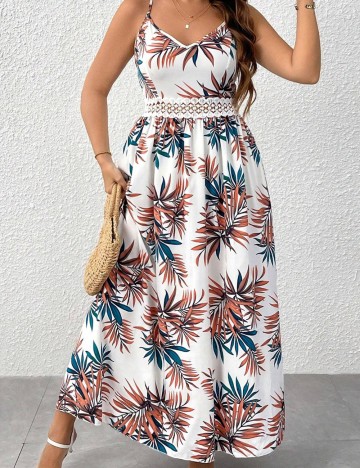 Rochie maxi Shein Curve+, mix culori