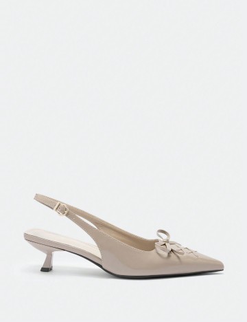 Pantofi cu toc CUCCOO by SHEIN, bej