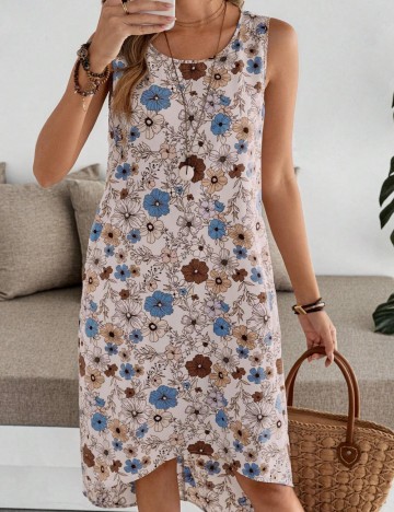 Rochie midi Shein, mix culori