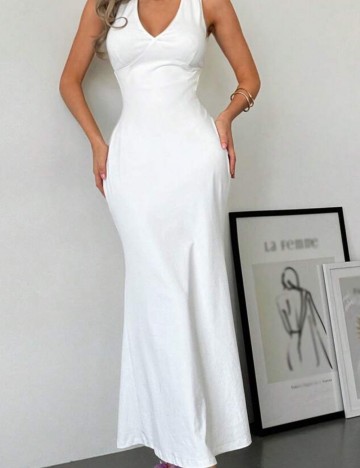 Rochie maxi Shein, alb