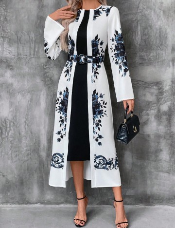 Rochie midi Shein, mix culori