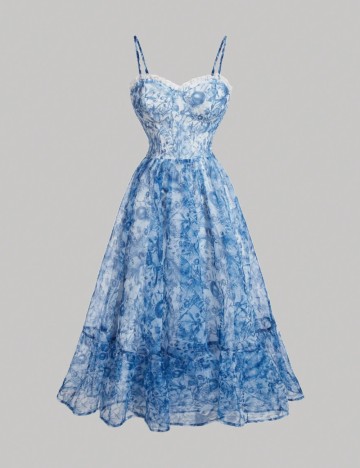 Rochie midi Shein, albastru
