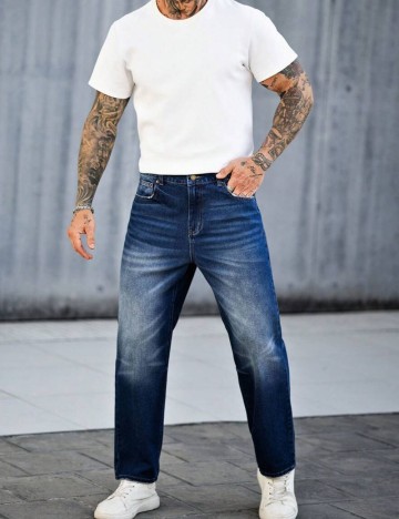 Jeans MANFINITY by Shein, albastru